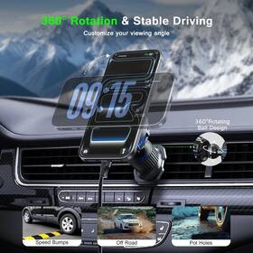 Ek6013-bk-02 Esoulk New Fast 25w Qi2 Magnetic Wireless Charger With Cooling Fan For Car Air Vent