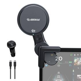 Ek6013-bk-03 Esoulk New Fast 25w Qi2.2 Cooling Magnetic Wireless Car Charger For Tesla Model 3 S X Y