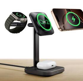 2c566a Esr Qi2 3-in-1 Watch Wireless Charging Set Halolock