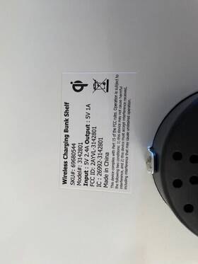 Essential 444800415624 Simply - Wireless Charging Bunk Shelf White 12 Inch X 11 3