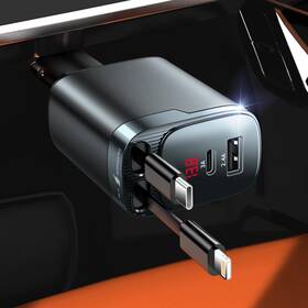 C46p Estbuc Retractable Car Charger 84w Usb C 4 In 1 Accessories Fast