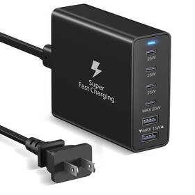 Pd8508 Excgood 125w Usb C Charger Block 6-port Wall Station With 5ft Cord Fast Charge