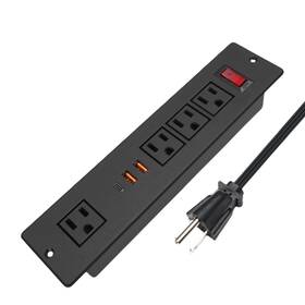 Extencord 755824546288 20w Usb C Recessed Power Strip Fast Charge Flush Mount Furniture Outlets Bui