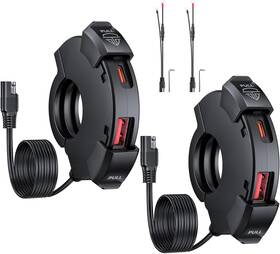 Extractme 445033770767 Motorcycle Phone Charger 2pc Ultra-narrow Dual Usb Type C 30w Pd