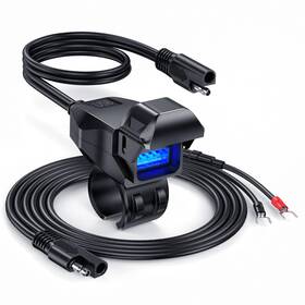 B10-a Extractme Motorcycle Phone Charger Quick Charge 3.0 Usb With Led Li