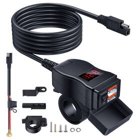 Yc-a83pd Extractme Motorcycle Usb Charger Dual Quick Charge 3.0 Phone