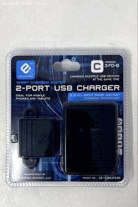 3fd-b Ez Collection C 2-port Usb Charger Smart Charging System Factory Sealed