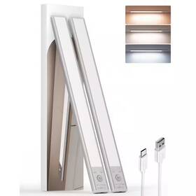 Ezvalo 445057036030 14.57 Inch 2-pack Battery Operated Wireless Usb Charging White Integrated Led Lin