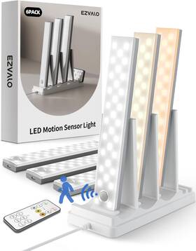 Ezl2414a Ezvalo 6s 6-pack Under Cabinet Lighting With Charging Station 2000mah Rechargeable