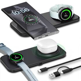 B73509001 Fdgao Us 2in1 Wireless Charger Mat Pad For Samsung Galaxy Watch Ultra/7 S24 Ultra S23
