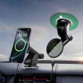 B76103001 Fdgao 30w Magnetic Wireless Charger 2in1 Car Mount Bracket For Iphone 16 15 14 13 12