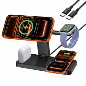 B78408001 Fdgao 4in1 15w Wireless Charger Dock For Apple Watch Air Pods Iphone 17 16 15 14 13 12