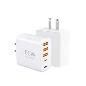 Fdhjgftr 769271256676 60w Usb C Charger Block 2 Pack 5-port Fast Wall 3 Usb