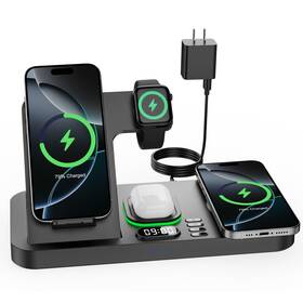 Feiltik 768365476495 Dual Phone Wireless Charging Station For Apple Devices Magnetic Sta