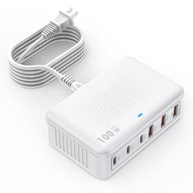 Fitquipment Uu-hf002 Usb C Fast Charger 100w Gan 6 Port Type Charging Station Hub Block Usbc