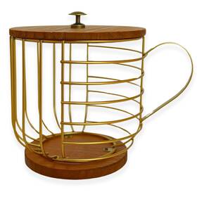 Five Twenty Co. 860011926139 Large Coffee Pod Holder Compatible With Kcup Pods And Capsules - Gold Metal