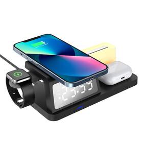 Ht309 Fjhbl 717121504101 Multi-functional Wireless Charger With Clock Alarm Black