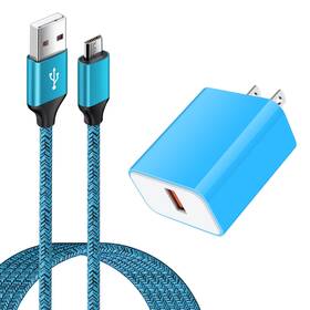 Flecom 766640746769 Android Phone Fast Charger Block Wall Plug Micro Usb Cable Cord Charging
