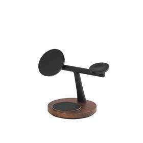 Footnote Accessories Co. 990312059899 Zenstand Wireless Charging Station 3 In 1 Charger Genuine Wood Design Comp