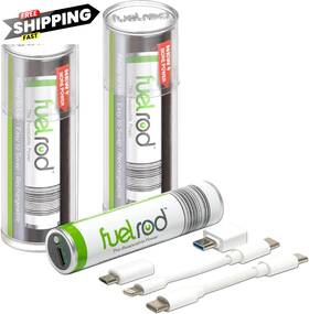 R32a Fuelrod Usb-c Portable Charger Kit - Pack Of 2 Includes All Cables And White