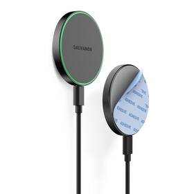 Galvanox Mscp050 Stick-on Magnetic Wireless Charger Compatible With 5 Ft Black