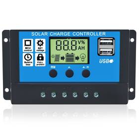 Gdcreestar 686082825641 Solar Charge Controller Usb 12v / 24v Auto 10a Panel Battery
