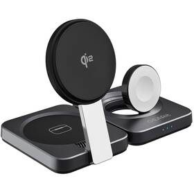 Gi-cs25w-3d-bk Gearit 3-in-1 Wireless Charging Station - Qi2 Magsafe Charger Stand For Phone Watch