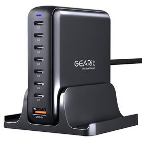 Gi-gc170w-c7a1-bk Gearit 8-port 170w Gan Charger - Usb Fast Charging Station And Power Black