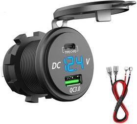 Qc3.0 Gemcoo 670046147795 63w Usb C Car Charger Socket 45w Pd Outlet 18w Type G