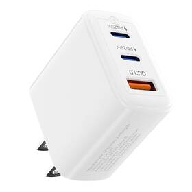 Fc50w-dual-wht Generic Memory 2-pack 50w Fast Charger Usb-c 3-port Wall Charging Us Seller