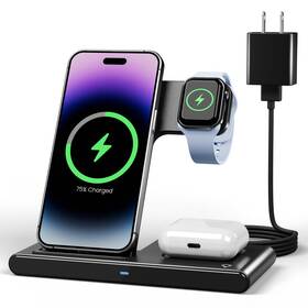 Getpals 941710328258 Wireless Charger Iphone Charging Station 3 In 1 Stand Multiple Devic