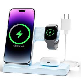 Getpals 976517373422 Wireless Charger Stand Charging Station 3 In 1 Multiple Devices