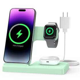 Getpals 976517377062 Wireless Charger Stand Charging Station 3 In 1 Multiple Devices For A