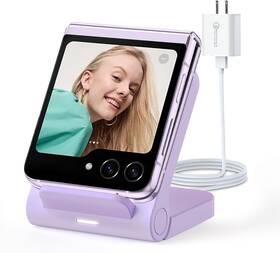 Dt-x6l Geyo For Samsung Galaxy Z-flip Wireless Charger Z Flip 6/5/4/3 Purple