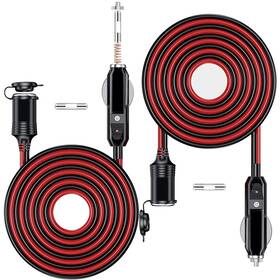 Spt-2 Gibbab 16awg 1.31mm² 2pcs 26ft 12v/24v Heavy Duty Cigarette Lighter Extension Cable 156w/15