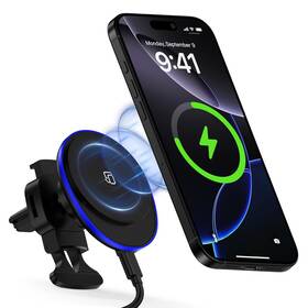 Wxc-01 Gigreen 15w Magnetic Car Mount Wireless Charger For Samsung Galaxy S25 Ultra Z Fold7
