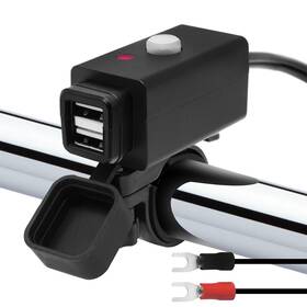 Gohawk 733074173140 Waterproof Sae To Dual Usb Charger Adapter Kit Cable 2.1a With Power Switch Qui
