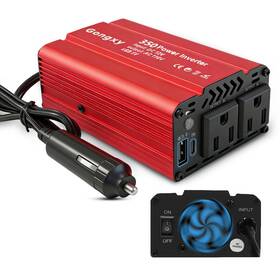 B0fzl9v3bh Gongxy Car Power Inverters 350w Inverter - 12v Dc To 110v Ac Converter With Outle