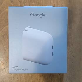 Ga0965-us Google Pixel Dual Port 67w Usb-c Fast Charger White Matte Wall Adapter
