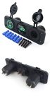 Green2 Aotomio Green Led Car Digital Voltmeter Dual Usb Charger Holes