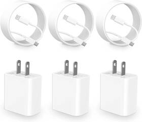 Greess 727206680170 3 Pack For Iphone Fast Charger 20w Pd Usb C Wall With 6ft Type-c