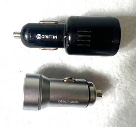 Gc43266 Griffin Powerjolt Dual Universal Car Charger-black/grey 5 V 2.4 A Per Port Nib