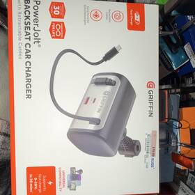 Griffin Grfcc1004-blk Powerjolt Fast Charge 2-port Backseat Car Charger Usb-a Usb-c Black