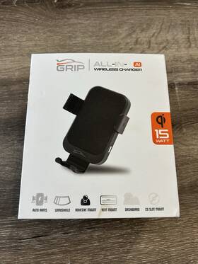 Grip 840140300185 Wireless Charger All In 1. Vent Mount Adhesive Suction 15w