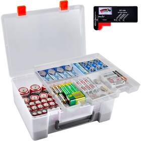 Batteryorganizer-gwcase004 Gwcase Battery Organizer Holder With Batteries Tester Checker 120 Storage Containe