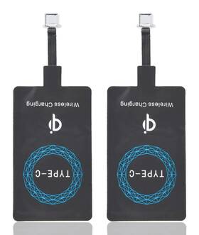 Hakeeta17iabpcx8v Hakeeta 2pcs Universal Ultra Slim Type C Wireless Charger Charging Receiver Module Q