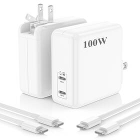 100w Halihall 345750973053 Macbook Pro Charger 2pack 2-port And Foldable Usb C For