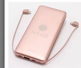 Halo 645397939856 New Hub-link 10k Power Bank - Rose Gold Fast Charging Pocketable Size