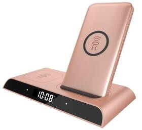 Halo 840056137059 New Universal Wireless Charging Dock With Power Bank 10000mah Rose Gold