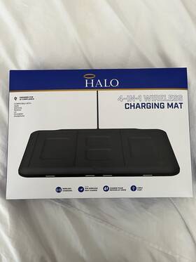 Halo 840056145191 Universal Wireless 4-in-1 Charging Mat Allows For Up To Four New